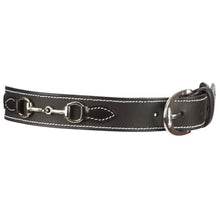 Load image into Gallery viewer, Huntley Equestrian Children's Snaffle Bit Black Leather Belt