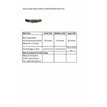Load image into Gallery viewer, Huntley Equestrian Children's Snaffle Bit Black Leather Belt