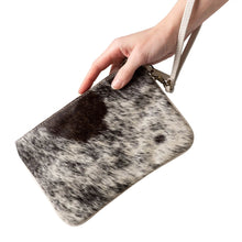 Load image into Gallery viewer, Huntley Equestrian Cowhide Wristlet Handbag Small with Zipper