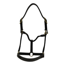 Load image into Gallery viewer, Huntley Equestrian Fancy Stitched Adjustable Premium Leather Pony Halter with Brass Hardware