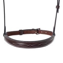 Load image into Gallery viewer, Huntley Equestrian Fancy Stitched Raised Chain Noseband