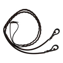 Load image into Gallery viewer, Huntley Equestrian Fancy Stitched Rubber Lined Laced Reins, Size Full