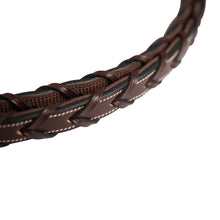 Load image into Gallery viewer, Huntley Equestrian Fancy Stitched Rubber Lined Laced Reins, Size Full