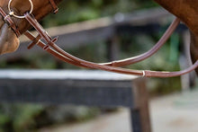 Load image into Gallery viewer, Huntley Equestrian Fancy Stitched Rubber Reins, 5/8" Inch Width
