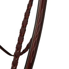 Load image into Gallery viewer, Huntley Equestrian Fancy Stitched Schooling Hunter Bridle with Reins
