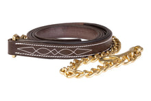 Load image into Gallery viewer, Huntley Equestrian Leather Lead with Brass Chain