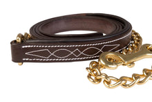 Load image into Gallery viewer, Huntley Equestrian Leather Lead with Brass Chain
