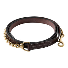 Load image into Gallery viewer, Huntley Equestrian Leather Lead with Brass Chain