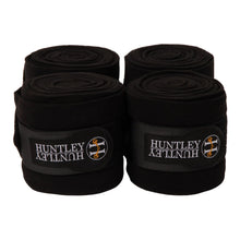 Load image into Gallery viewer, Huntley Equestrian Polo Fleece Wraps, Set of 4, Black