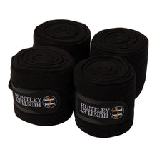 Load image into Gallery viewer, Huntley Equestrian Polo Fleece Wraps, Set of 4, Black