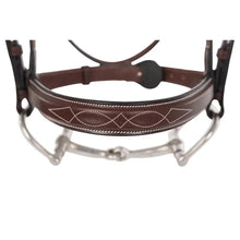 Load image into Gallery viewer, Huntley Equestrian Sedgwick Fancy Stitched Square Raised Hunter Horse Bridle with Reins