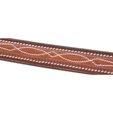 Load image into Gallery viewer, Huntley Equestrian Sedgwick Fancy Stitched Square Raised Hunter Horse Bridle with Reins
