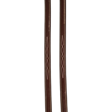Load image into Gallery viewer, Huntley Equestrian Sedgwick Fancy Stitched Square Raised Laced Reins