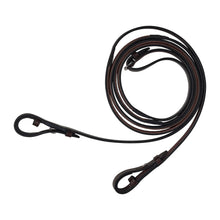 Load image into Gallery viewer, Huntley Equestrian Sedgwick Pelham Flat Curb Reins, Rubber Lined