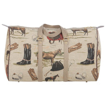Load image into Gallery viewer, Huntley Equestrian Tapestry Duffle Bag-English Design
