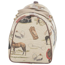 Load image into Gallery viewer, Huntley Equestrian Tapestry Duffle Bag-English Design