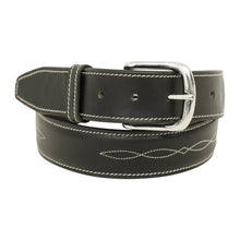 Load image into Gallery viewer, Huntley Fancy Stitched Ladies 1.5" Inch wide belt, Black