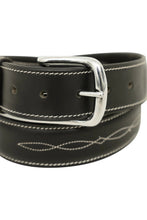 Load image into Gallery viewer, Huntley Fancy Stitched Ladies 1.5" Inch wide belt, Black