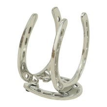 Load image into Gallery viewer, Huntley Horseshoe Napkin Holder, Aluminum Silver Finish