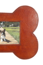Load image into Gallery viewer, Huntley Pet Leather Bone Shaped Picture Frame, 4x6