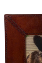 Load image into Gallery viewer, Huntley Pet Leather Picture Frame with Silver Bone Accent