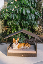 Load image into Gallery viewer, Huntley Pet Rattan Wicker Indoor Outdoor Cabana Raised Pet Bed