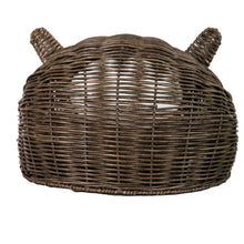 Load image into Gallery viewer, Huntley Pet Wicker Cat Shaped Play House Pet Bed with Cushion