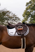 Load image into Gallery viewer, Equine Couture Luxe Saddle Pad with White Sherpa Fleece Lining