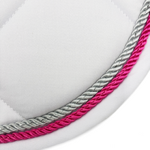 Load image into Gallery viewer, White Classica Cotton Euro Saddle pad
