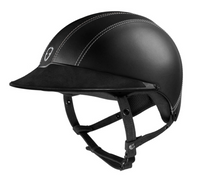 Load image into Gallery viewer, Egide Black Leather Helmet