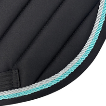 Load image into Gallery viewer, Black Cotton Oblique Euro Saddle Pad