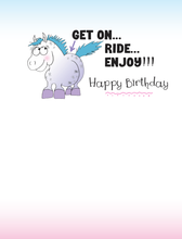 Load image into Gallery viewer, Horse Birthday Card: Birthday Instructions