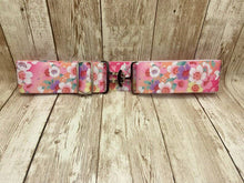 Load image into Gallery viewer, 1.5" Equestrian Surcingle Elastic Belt - White Poppy Flowers