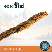 Load image into Gallery viewer, DS26 Dogginstix Braided Beef Tripe Natural Dog Chew – Digestible, Nutrient Rich, Omega 3