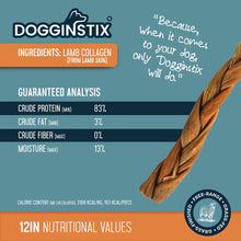 Load image into Gallery viewer, DS26 Dogginstix Braided Lamb Collagen Dog Chew – Long Lasting, Digestible, High Protein Rawhide Alternative