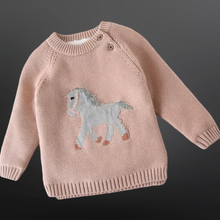 Load image into Gallery viewer, 🎁Equestrian Horse Knit Baby Sweater