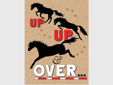 Load image into Gallery viewer, Horse Birthday Card: NEW Up, Up & Over...