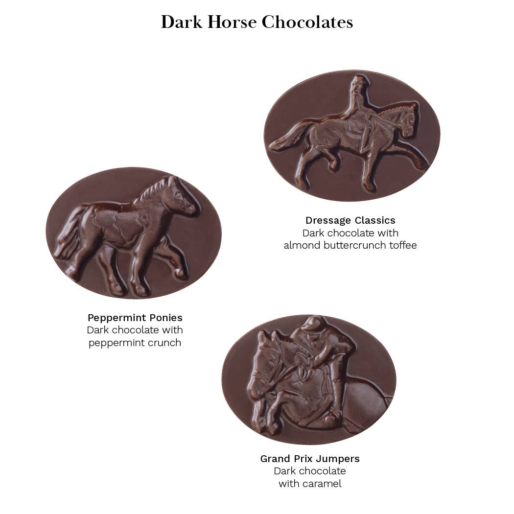 Dark Horse Chocolates English Assorted in Dark Chocolate 8 pcs