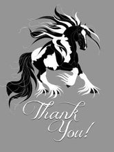 Load image into Gallery viewer, Horse Thank You Card: Gypsy Vanner Horse!