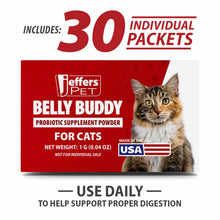 Load image into Gallery viewer, Jeffers BELLY BUDDY Probiotic Supplement Packets for Cats – Multi-Strain Digestive & Immune Support
