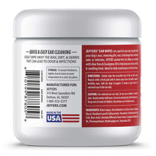 Load image into Gallery viewer, DS26 Jeffers Dog Ear Cleaning Wipes, 100 Count