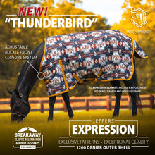 Load image into Gallery viewer, Jeffers Expression 1200 Denier Standard Neck Horse Turnout Sheet, 0 Gram