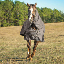 Load image into Gallery viewer, DS26 Jeffers Poplar Head "Defense" 1680 Denier Turnout Blanket with Detachable Neck, 360 Gram, Plymouth Brown