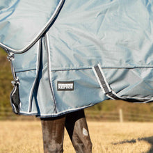 Load image into Gallery viewer, DS26 Jeffers Poplar Head "Refuge" 1200 Denier Turnout Blanket with Detachable Neck, 360 Gram, Hamilton Blue