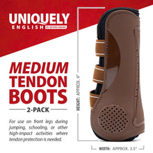 Load image into Gallery viewer, Jeffers Uniquely English Horse Tendon Boots, 2-Pack