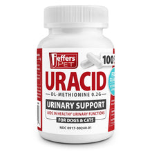 Load image into Gallery viewer, DS26 Jeffers Uracid DL-Methionine 0.2g Capsules for Dogs & Cats – Supports Urinary Tract, Reduces Urine Odor, Prevents Stones