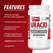 Load image into Gallery viewer, DS26 Jeffers Uracid DL-Methionine 0.2g Capsules for Dogs & Cats – Supports Urinary Tract, Reduces Urine Odor, Prevents Stones