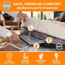 Load image into Gallery viewer, DS26 K&H Pet Bed Warmer – Indoor Heated Pad for Cats & Dogs, Thermostatically Controlled, Energy-Efficient, Safe for Arthritis & Comfort
