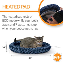 Load image into Gallery viewer, DS26 K&H Thermo-Kitty Fashion Splash Heated Cat Bed – Orthopedic, Energy-Efficient, Plush Indoor Cat Bed, Machine Washable