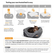 Load image into Gallery viewer, DS26 K&H Thermo-Pet Lounge Sleeper Heated Cat & Small Dog Bed – Plush, Non-Slip, Machine Washable Indoor Pet Bed